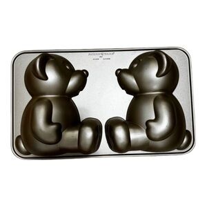 Build-A-Bear Nordic Ware Teddy 3D Mold Cake Pan Aluminum Cast USA *NIB* vintage